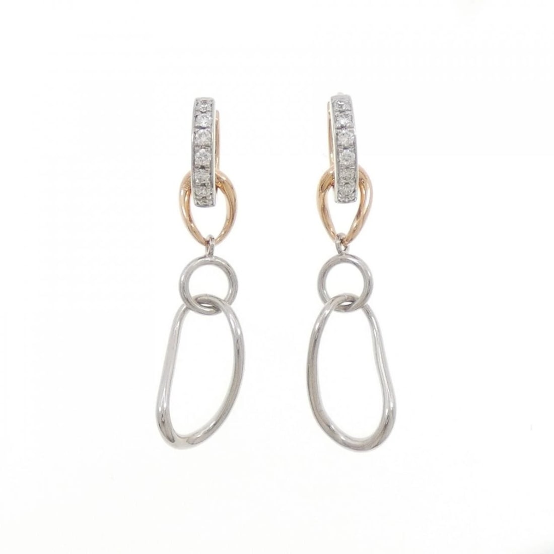 K18PG/K18WG 2WAY DIAMOND PIERCE: K18PG/K18WG 2WAY Diamond Pierce Brand: Unbranded Type/Style: Diamond Pierce/Earring Material: K18 Pink Gold / K18 White Gold, Main Stone NaturalSecondary Stone Sapphire Color: PG,WG Size: Actual Size
