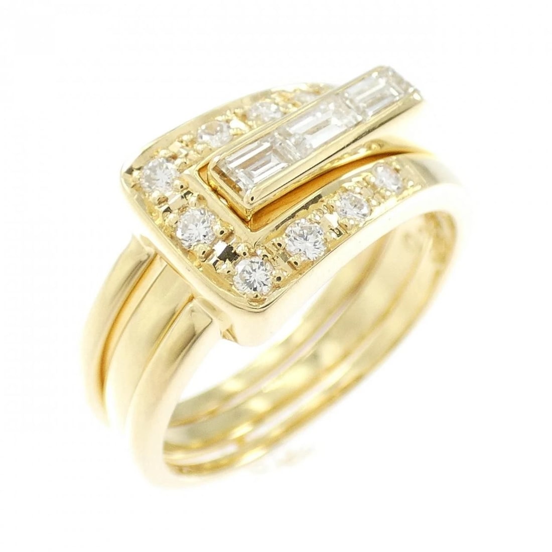 K18YG DIAMOND RING: K18YG Diamond Ring Brand: Unbranded Type/Style: Diamond Ring Material: K18YG, Main Stone Natural Color: Yellow gold Size: US 4 1/2 Accessories: None Accessories Notice: When purchasing pre-owned