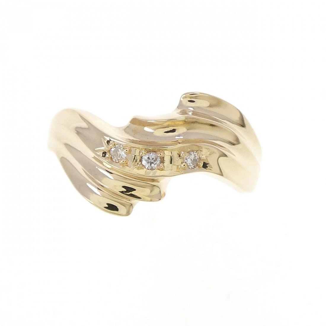 K18YG DIAMOND RING: K18YG Diamond Ring Brand: Unbranded Type/Style: Diamond Ring Material: K18 yellow gold, Color: Yellow Gold Size: US 5 3/4 Accessories: None Accessories Notice: When purchasing pre-owned goods, please