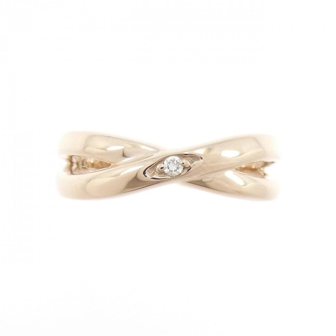 K18PG DIAMOND RING: K18PG Diamond Ring Brand: Unbranded Type/Style: Diamond Ring Material: K18PG, Main Stone NATURAL Color: PINK GOLD Size: US 5 3/4 Accessories: None Accessories Notice: When purchasing pre-owned goods,