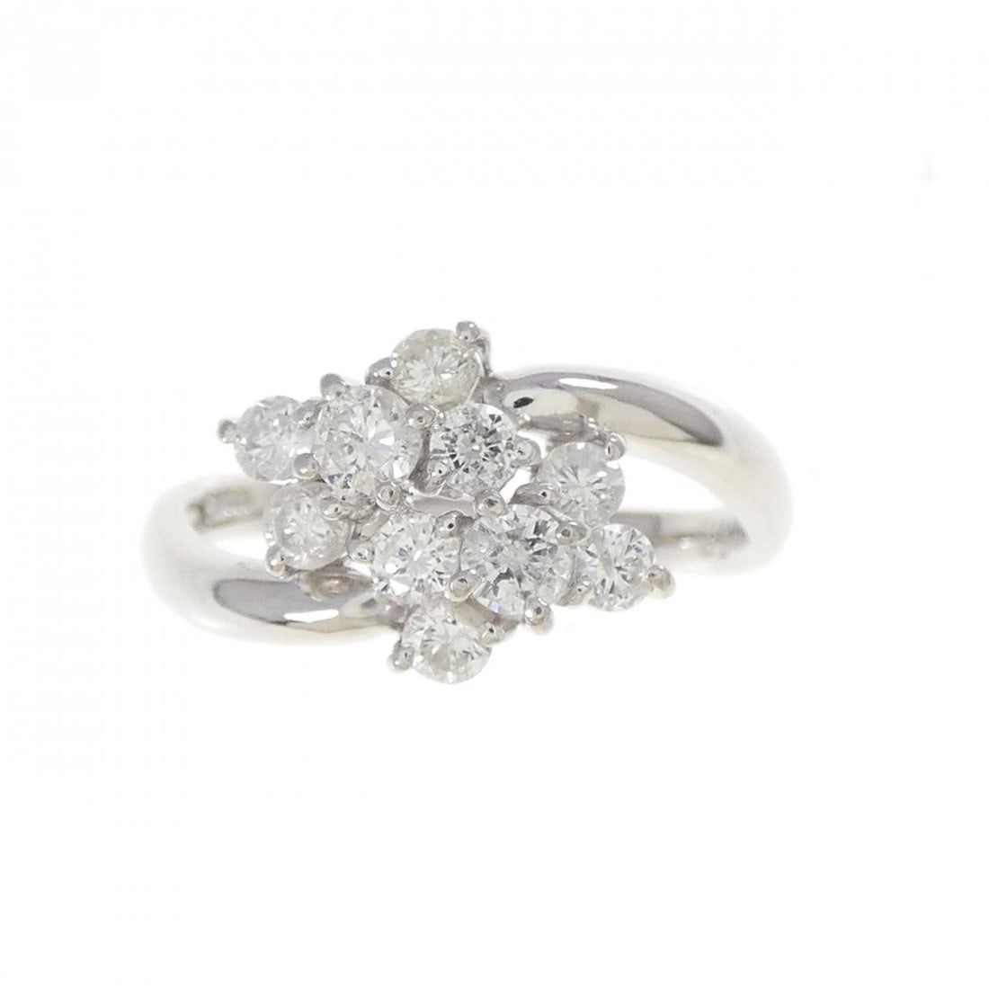 PT900 DIAMOND RING: PT900 Diamond Ring Brand: Unbranded Type/Style: Diamond Ring Material: PT900, Main Stone Natural Color: Silver Size: US 5 3/4 Accessories: None Accessories Notice: When purchasing pre-owned goods,