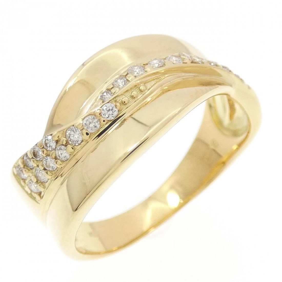 K18YG DIAMOND RING: K18YG Diamond Ring Brand: Unbranded Type/Style: Diamond Ring Material: K18YG, Color: Yellow gold Size: US 6 1/4 Accessories: None Accessories Notice: When purchasing pre-owned goods, please refer to