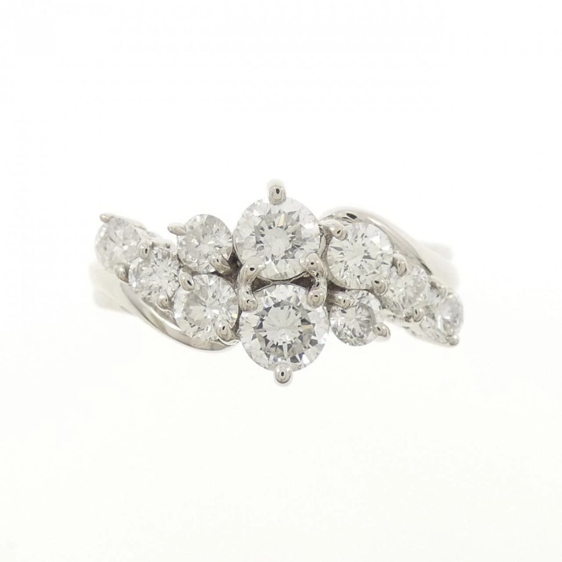 PT900 DIAMOND RING: PT900 Diamond Ring Brand: Unbranded Type/Style: Diamond ring Material: PT900, Main Stone Natural Color: silver Size: US 5.75 Accessories: None Accessories Notice: When purchasing pre-owned goods,