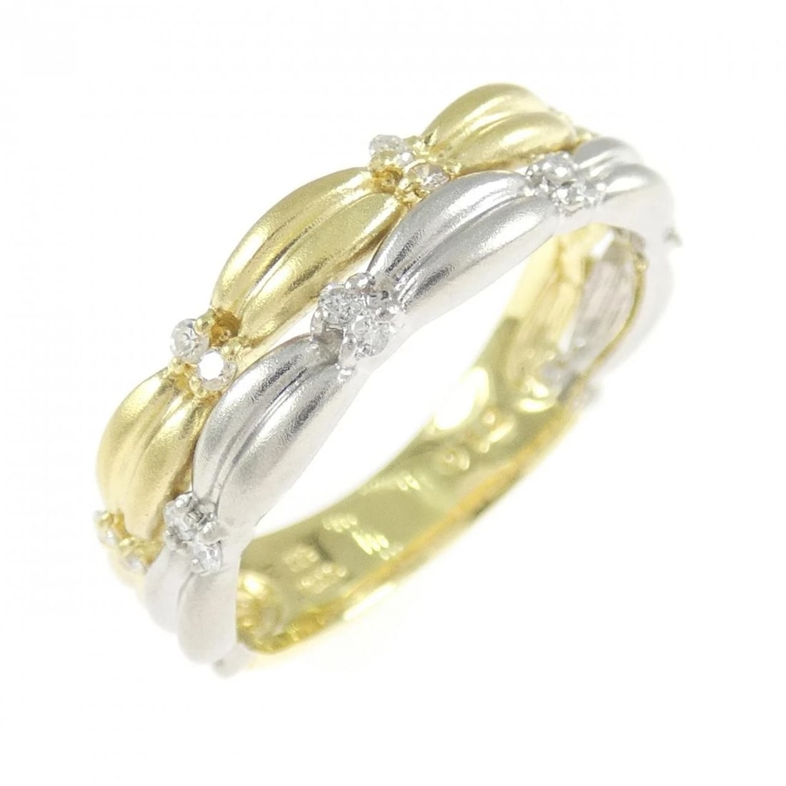 K18YG/PT900 DIAMOND RING: K18YG/PT900 Diamond Ring Brand: Unbranded Type/Style: Diamond Ring Material: 18K Yellow Gold/Platinum900, Main Stone Natural Color: Platinum ,Yellow Gold Size: US 6 1/4 Accessories: None Accessories