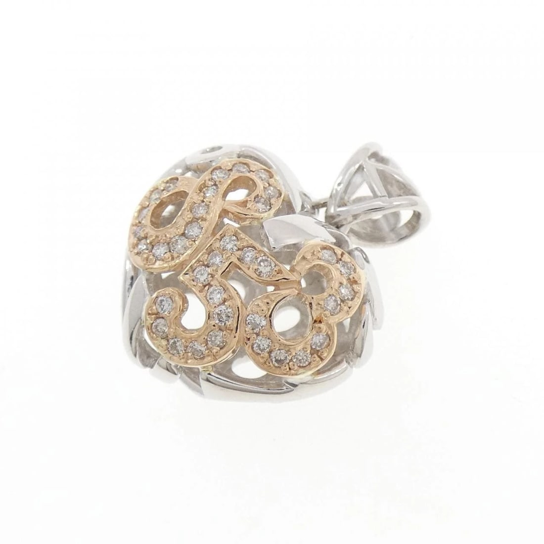 K18WG/K18PG DIAMOND PENDANT: K18WG/K18PG Diamond Pendant Brand: Unbranded Type/Style: Diamond Pendant/Brooch Material: 18k White Gold18k Pink Gold, Main Stone Natural Color: White GoldPink Gold Size: Actual Size Approx. height x