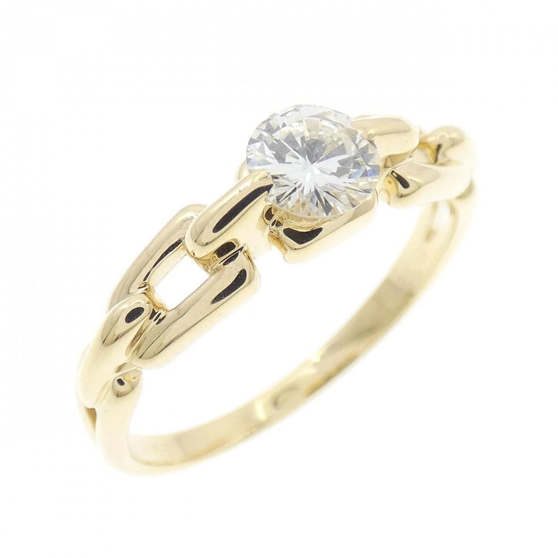 K18YG DIAMOND RING: K18YG Diamond Ring Brand: Unbranded Type/Style: Diamond Ring Material: K18YG, Color: Yellow Gold Size: US 5 1/2 Accessories: None Accessories Notice: When purchasing pre-owned goods, please refer to