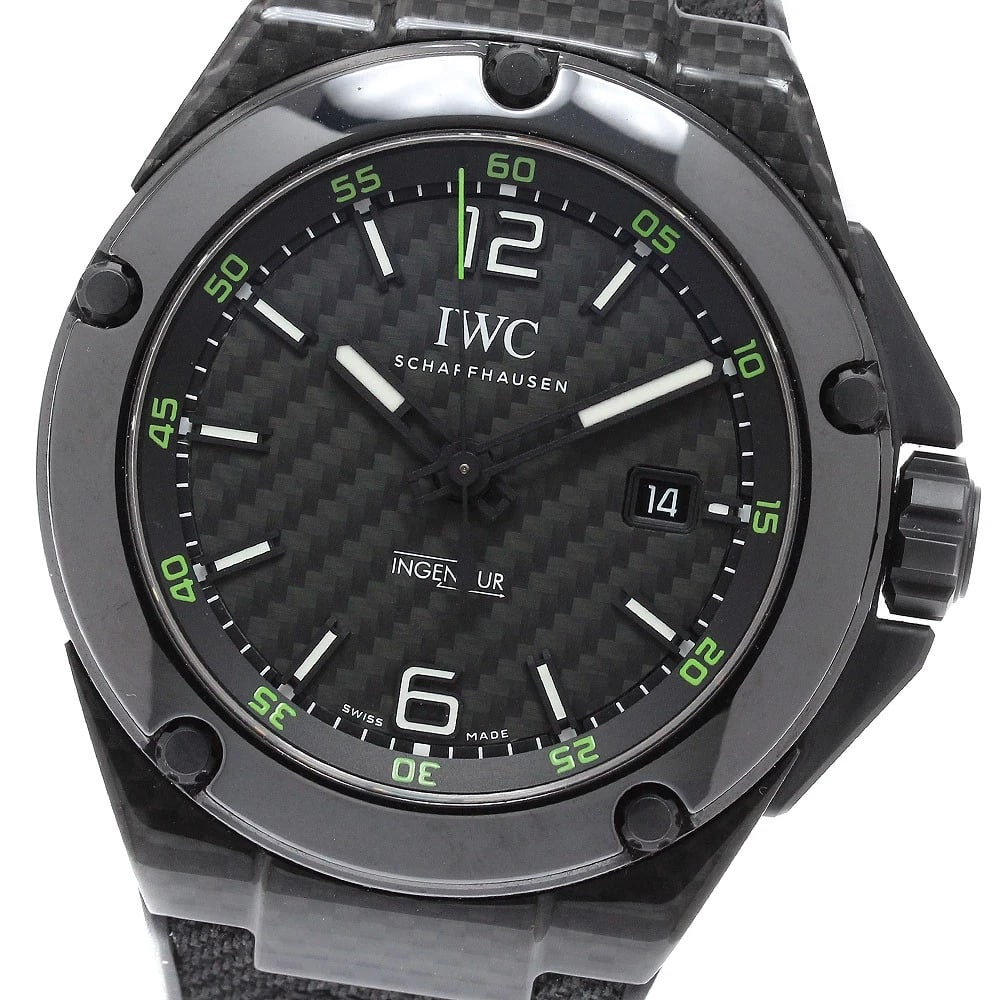 IWC SCHAFFHAUSEN INGENIEUR CARBON AUTOMATIC WATCH: IWC SCHAFFHAUSEN Ingenieur Carbon Automatic Watch Brand: IWC SCHAFFHAUSEN Type/Style: Wristwatch Material: Band Material rubber, Case Material Ceramic / carbon Color: Case Color black Band Color black