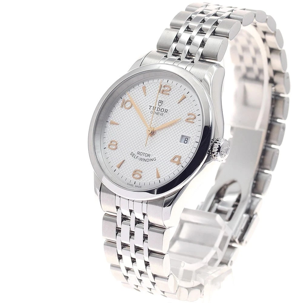 TUDOR DATE SILVER AUTOMATIC WATCH - 2