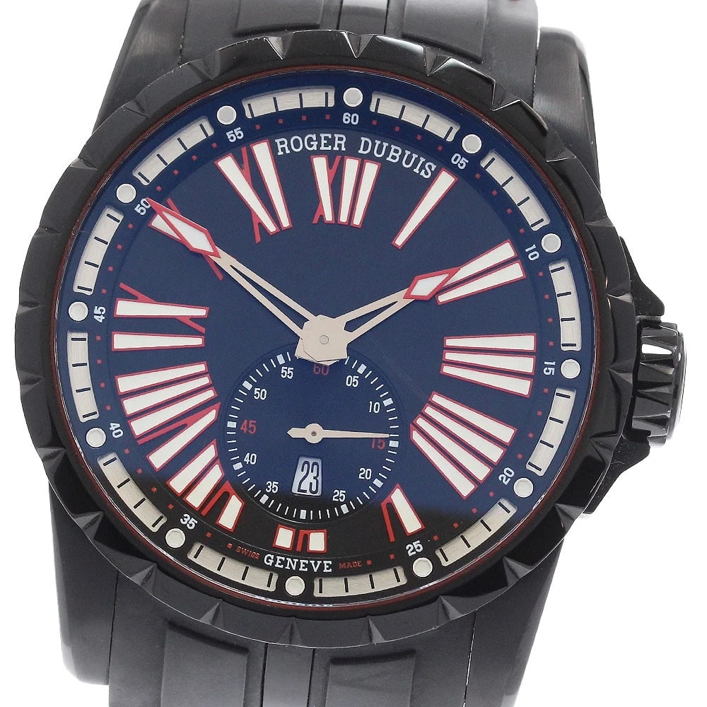 ROGER DUBUIS BLACK AUTOMATIC WATCH: ROGER DUBUIS black Automatic Watch Brand: ROGER DUBUIS Type/Style: Wristwatch Material: Band Material rubber, Case Material titanium Color: Case Color black Band Color black Dial Color black Size:
