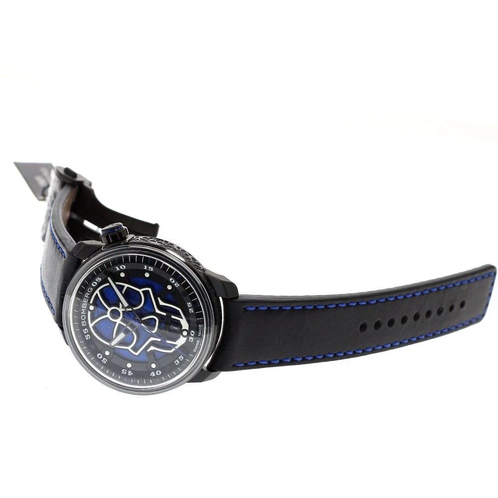 BOMBERG DATE BLUE AUTOMATIC WATCH - 2