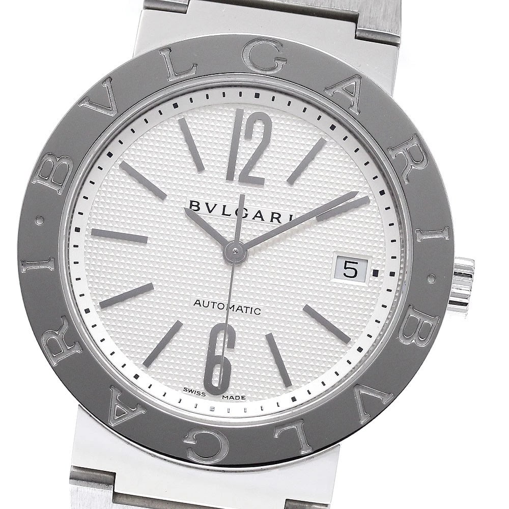 BVLGARI DATE SILVER AUTOMATIC WATCH: BVLGARI Date Silver Automatic Watch Brand: BVLGARI Type/Style: Wristwatch Material: Band Material Stainless Steel, Case Material Stainless Steel Color: Case Color Silver Band Color Silver Dial Color