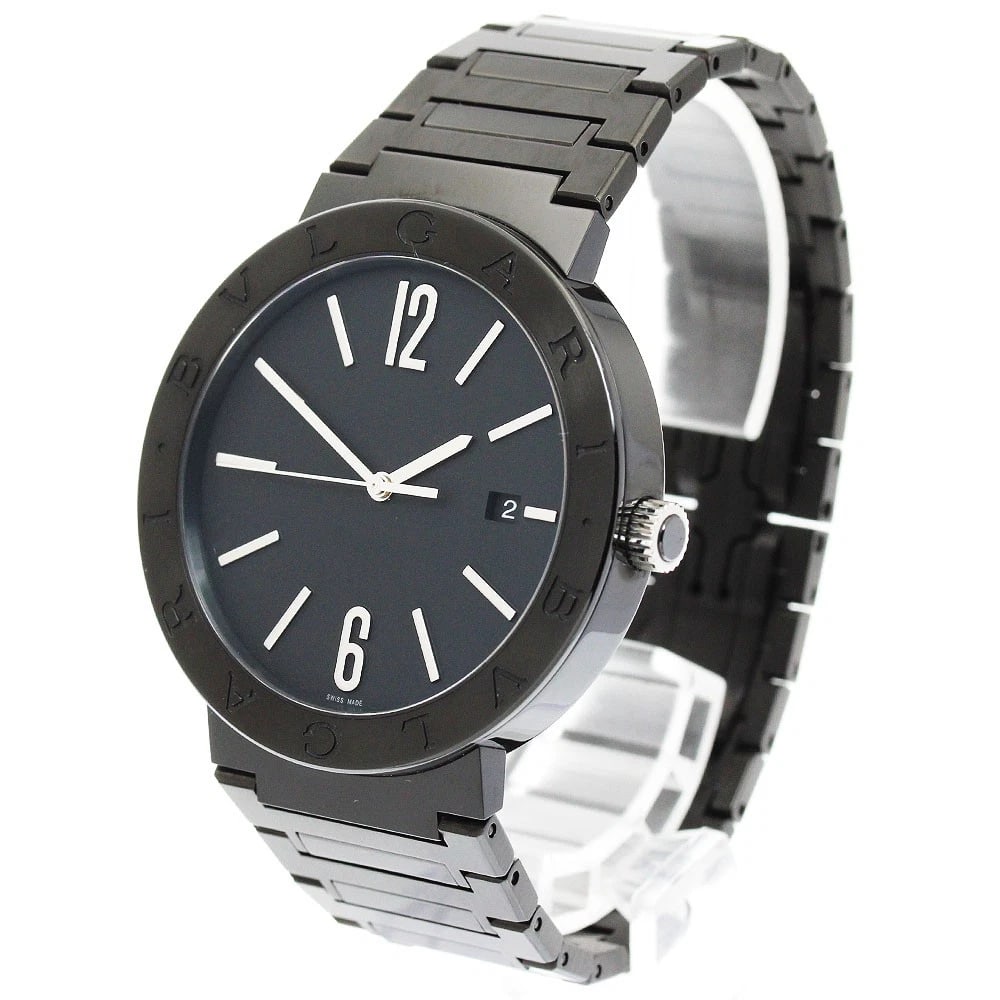 BVLGARI DATE BLACK AUTOMATIC WATCH - 2