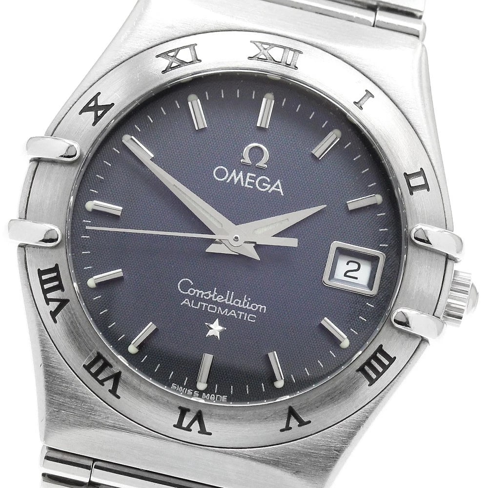 OMEGA CONSTELLATION DATE GRAY AUTOMATIC WATCH: OMEGA Constellation Date gray Automatic Watch Brand: OMEGA Type/Style: Wristwatch Material: Band Material Stainless Steel, Case Material Stainless Steel Color: Case Color Silver Band Color Silver
