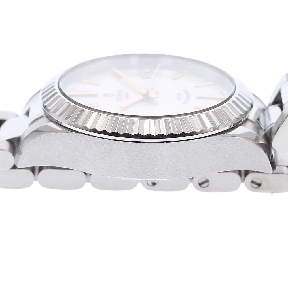 TUDOR STYLE DATE SILVER AUTOMATIC WATCH - 5