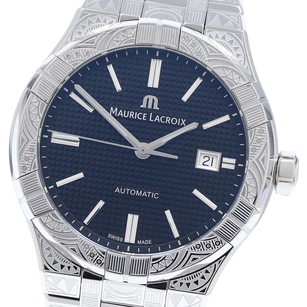 MAURICE LACROIX AUTOMATIC WATCH: MAURICE LACROIX Automatic Watch Brand: MAURICE LACROIX Type/Style: Wristwatch Material: Band Material Stainless Steel, Case Material Stainless Steel Color: Case Color Silver Band Color Silver Dial