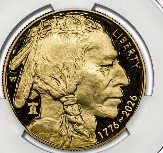 2026-W 1 OZ PROOF GOLD BUFFALO FDD 250 LIBERTY BELL: 2026-W 1 oz Proof Gold Buffalo FDD 250 Liberty Bell Year: 2026 Composition: Gold Denomination: $50 Country of Origin: United States Accessories: None Accessories Notice: When purchasing pre-owned g