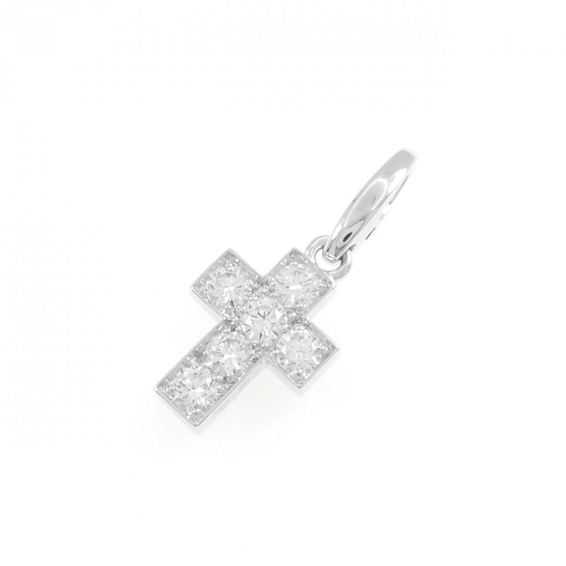 CARTIER CROSS MEDIUM CHARM: Cartier Cross Medium Charm Brand: CARTIER Type/Style: Cartier Pendant/Brooch Material: 750 white gold, Main Stone Natural Color: white gold Size: Actual Size Approximate dimensions (height x width):