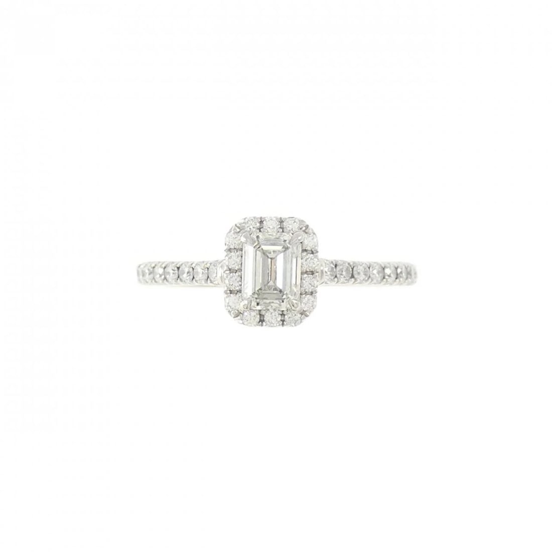 TIFFANY & CO. SOLESTE EMERALD CUT RING: TIFFANY & Co. Soleste Emerald Cut Ring Brand: TIFFANY&Co. Type/Style: TIFFANY & Co. Ring Material: Platinum, Main Stone Natural Color: Silver Size: US 5 Accessories: None Accessories Notice: When