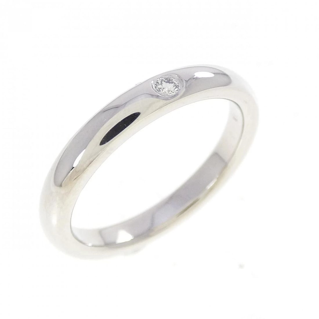 TIFFANY&CO. STACKING BAND RING: TIFFANY&Co. Stacking Band Ring Brand: TIFFANY&Co. Type/Style: TIFFANY & Co. Ring Material: Platinum950, Main Stone Natural Color: Silver Size: US 5 Accessories: None Accessories Notice: When