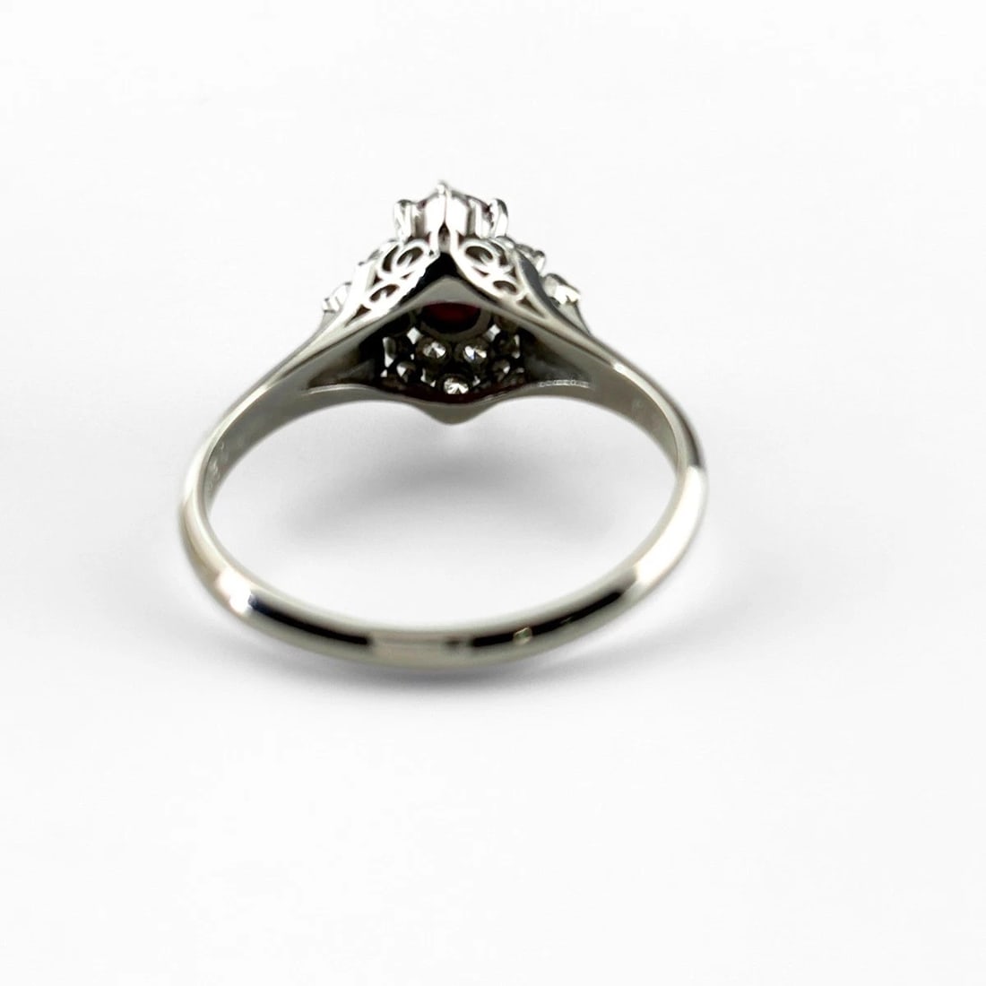 RUBY DESIGN RING PLATINUM RING MELEE DIAMOND - 3
