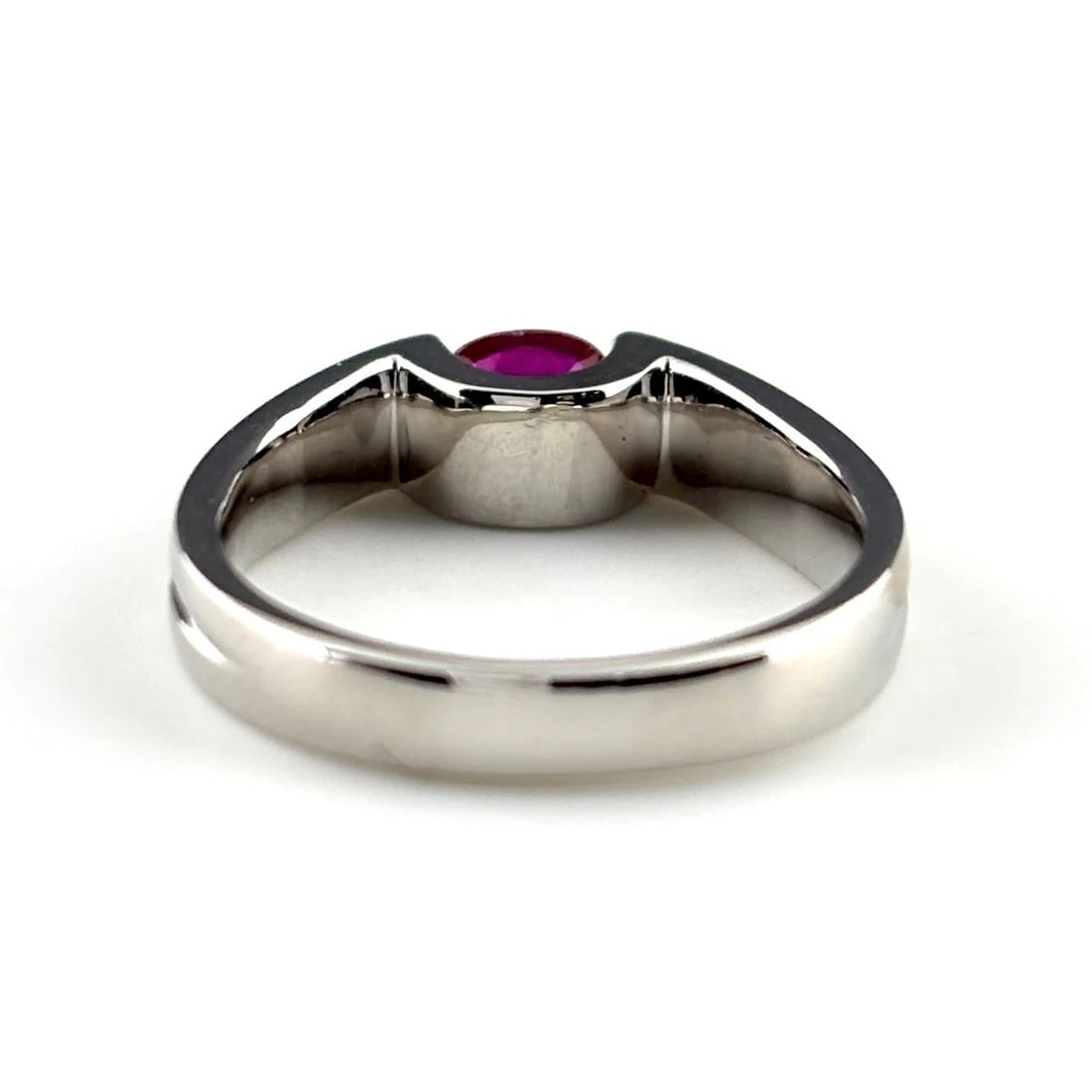 RUBY DESIGN RING PLATINUM RING MELEE DIAMOND - 4