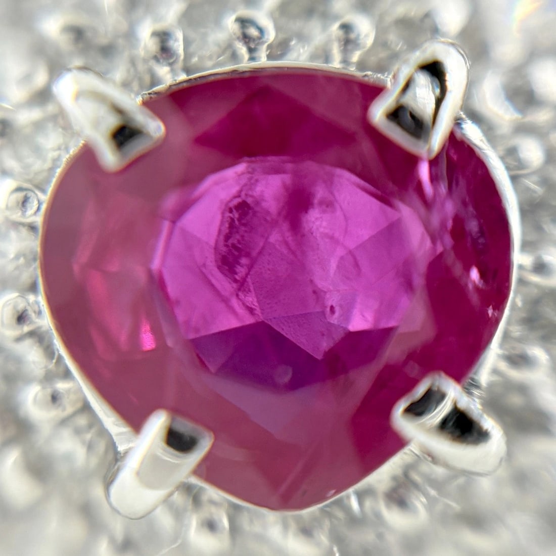 RUBY DESIGN PLATINUM DIAMOND RING PT900 - 2