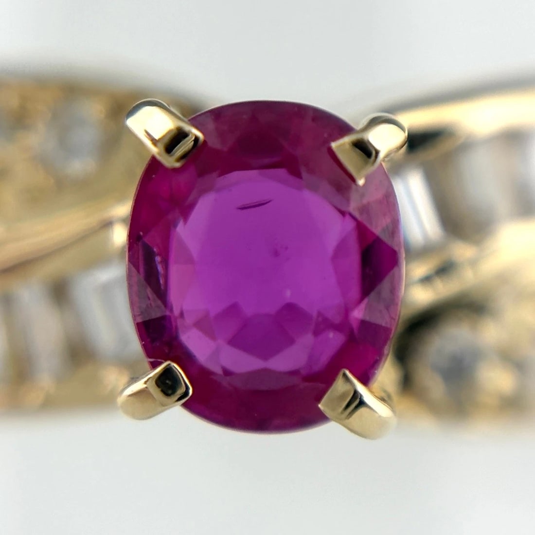 RUBY DESIGN RING YG YELLOWGOLD RING MELEE DIAMOND - 2