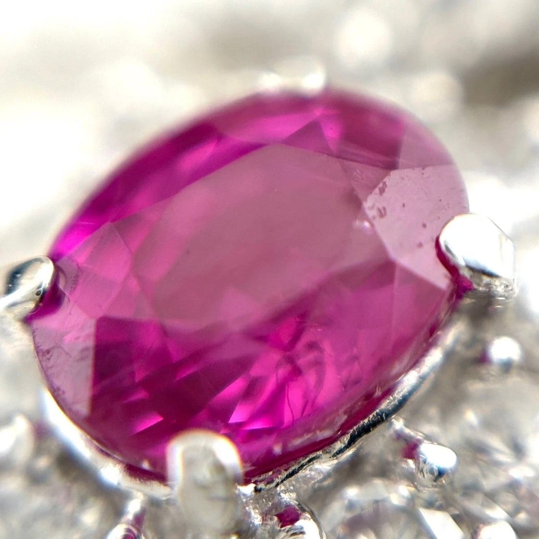 RUBY DESIGN NECKLACE PLATINUM PENDANT - 3