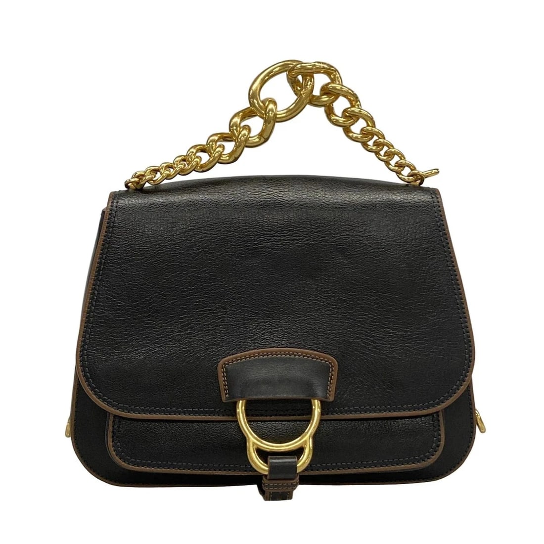 MIUMIU BLACK LEATHER HANDBAG