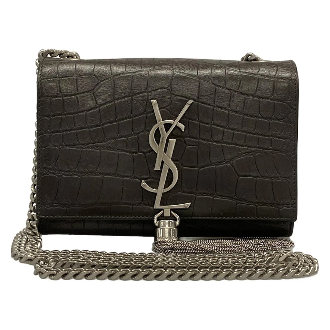 SAINT LAURENT PARIS LEATHER SHOULDER BAG: SAINT LAURENT PARIS Leather Shoulder Bag Brand: SAINT LAURENT PARIS Type/Style: Shoulder Bag Material: Exterior Material Leather Color: Exterior Color Dark Brown Size: Height : 4.72 inch" (12 cm) Widt