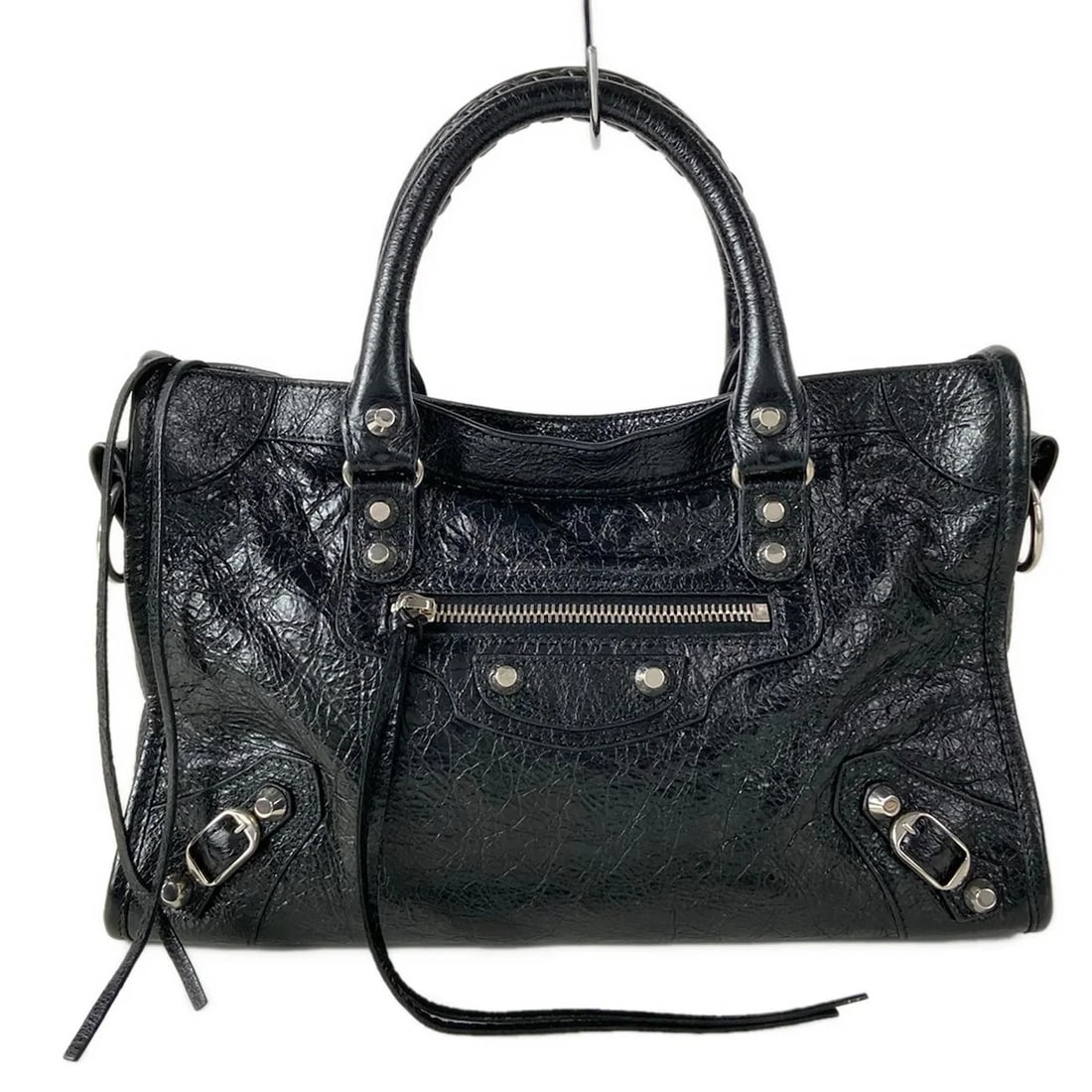 BALENCIAGA LE CITY SMALL BLACK LEATHER HANDBAG