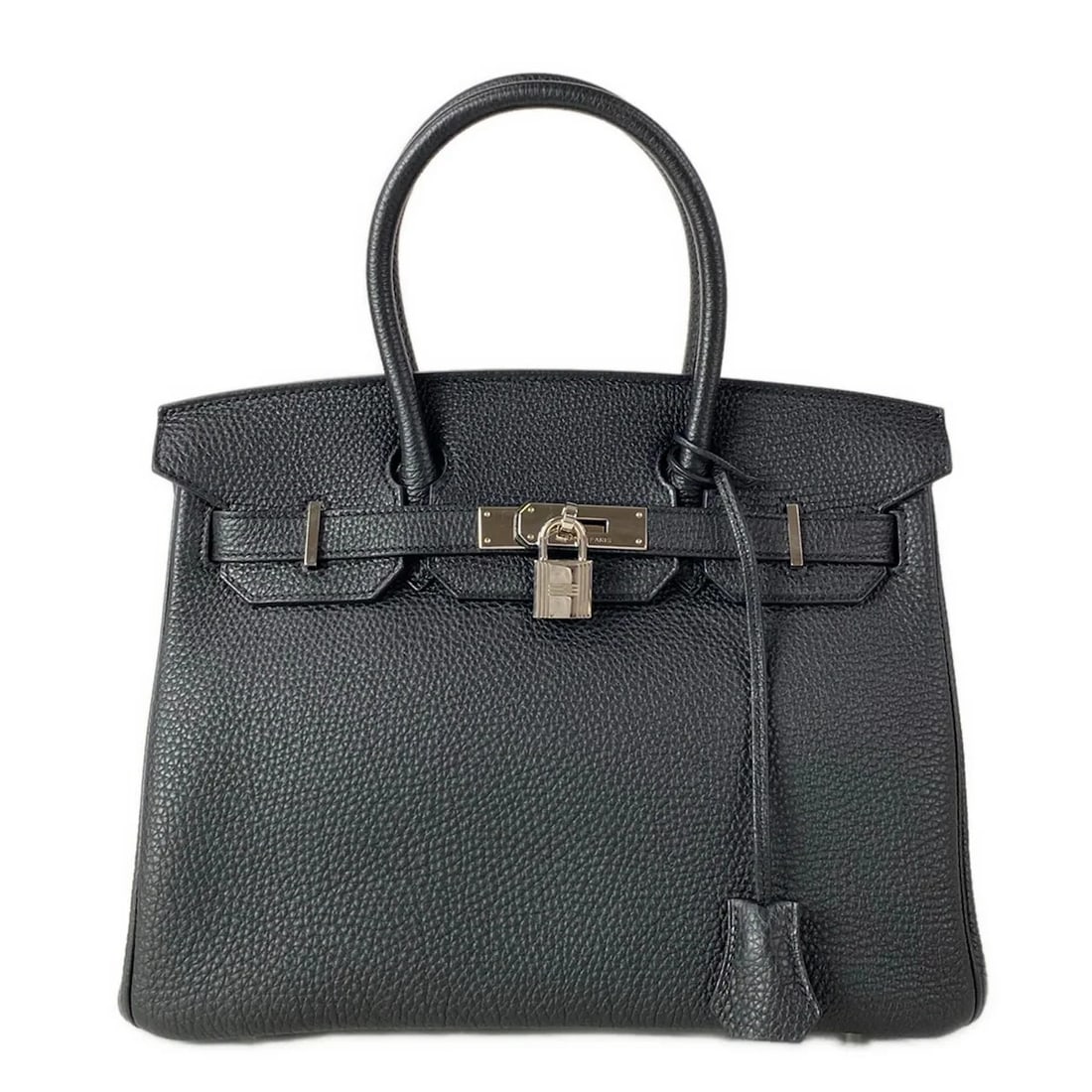 HERMES BIRKIN BLACK TOGO SQUARE HANDBAG: HERMES Birkin Black Togo Square Handbag Brand: HERMES Type/Style: Handbag Material: Exterior Material Togo Color: Exterior Color Black Size: Height : 9.65 inch (24.5 cm) Width : 11.81 inch (30 cm)