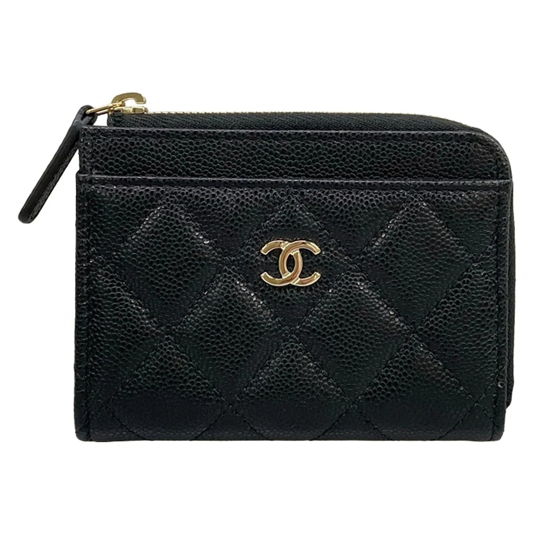 CHANEL MATELASSE BLACK CALFSKIN COIN CASE GOLD HARDWARE: CHANEL Matelasse Black Calfskin Coin Case Gold Hardware Brand: CHANEL Type/Style: Coin Case Material: Exterior Material Calfskin Color: Exterior Color Black Size: Height : 3.35 inch (8.5 cm) Width : 4