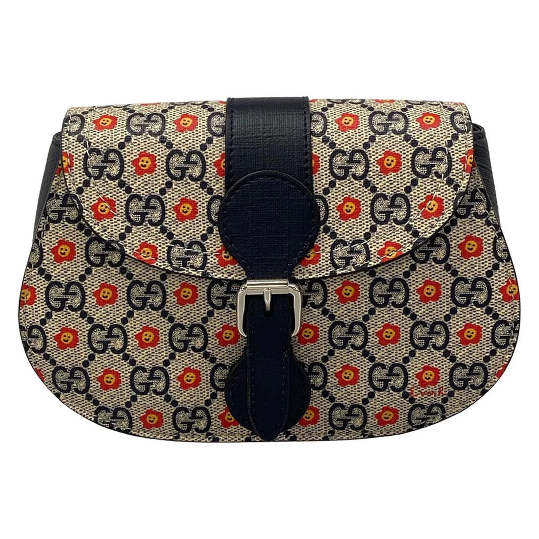 GUCCI SUPREME NAVY RED YELLOW LEATHER BUM BAG: GUCCI Supreme Navy Red Yellow Leather Bum Bag Brand: GUCCI Type/Style: Bum Bag Material: Exterior Material Leather Color: Exterior Color Navy, Red, Yellow Size: Height : 4.92 inch (12.5 cm) Width : 5.