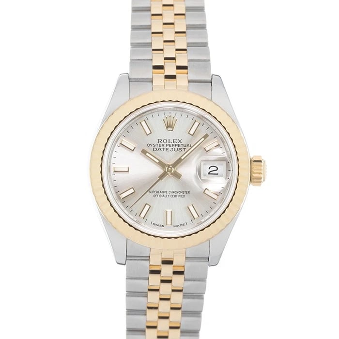 ROLEX DATEJUST SILVER STAINLESS STEEL WATCH: ROLEX Datejust Silver Stainless Steel Watch Brand: ROLEX Type/Style: Wristwatch Material: Band Material Stainless Steel, Yellow Gold, Case Material Stainless Steel, Yellow Gold Color: Band Color Silve