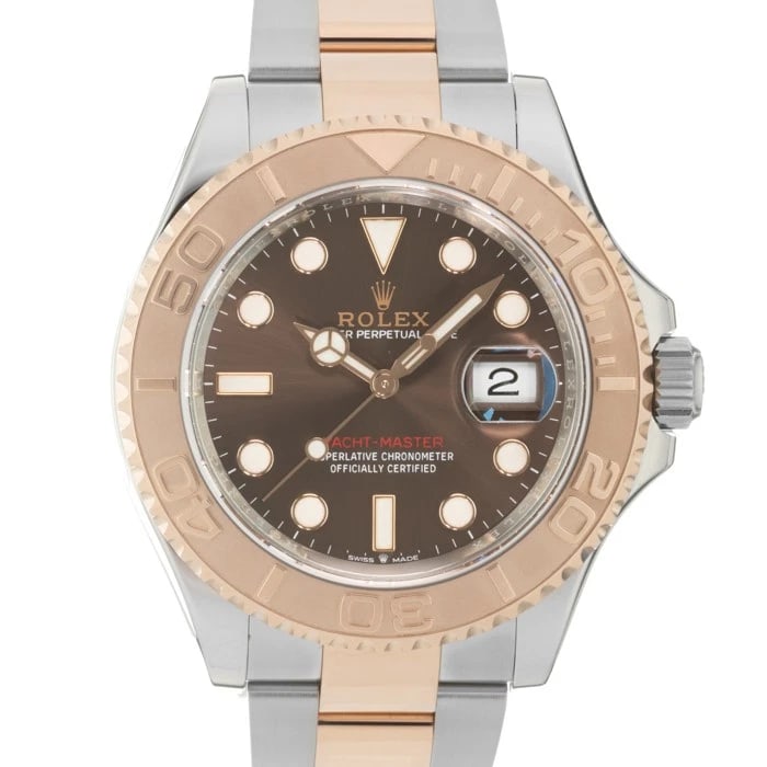 ROLEX YACHT MASTER CHOCOLATE STAINLESS STEEL WATCH: ROLEX Yacht Master Chocolate Stainless Steel Watch Brand: ROLEX Type/Style: Wristwatch Material: Band Material Stainless Steel, Rose Gold, Case Material Stainless Steel, Rose Gold Color: Band Color Si