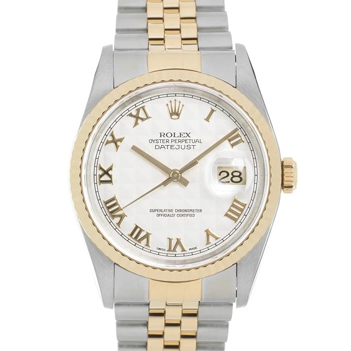 ROLEX DATEJUST WHITE CREAM STAINLESS STEEL WATCH: ROLEX Datejust White Cream Stainless Steel Watch Brand: ROLEX Type/Style: Wristwatch Material: Band Material Stainless Steel, Yellow Gold, Case Material Stainless Steel, Yellow Gold Color: Band Color