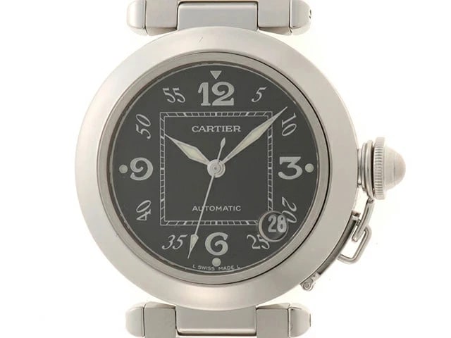 CARTIER PASHA C WATCH AUTOMATIC WATCH: CARTIER Pasha C Watch Automatic Watch Brand: Cartier Type/Style: Wristwatch Material: stainless steel Color: Dial Color Black Arabic Size: case: approx. 35mm Arm circumference: approx. 17cm Access