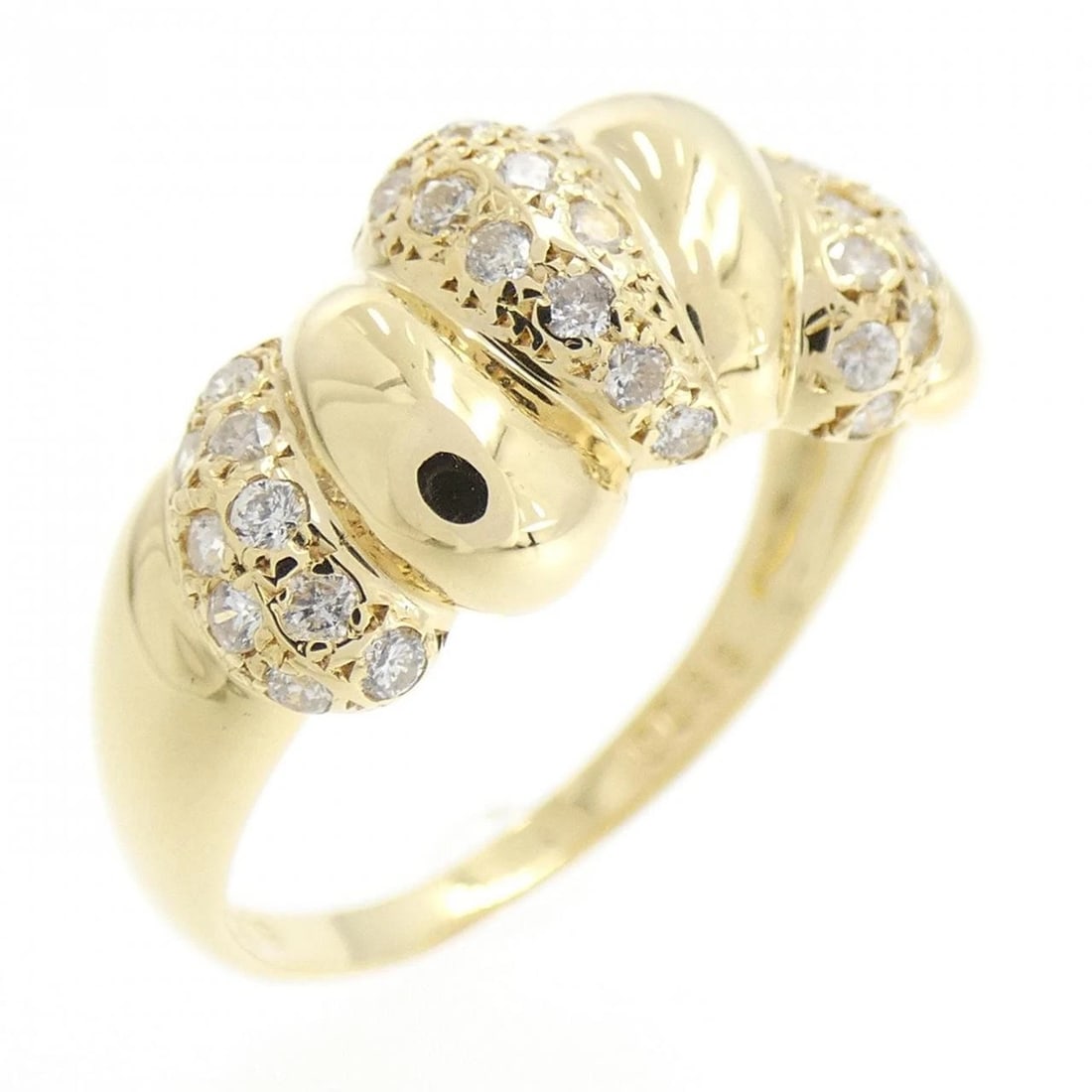 K18YG DIAMOND RING: K18YG Diamond Ring Brand: Unbranded Type/Style: Diamond Ring Material: 18K Yellow Gold, Main Stone Natural Color: Yellow Gold Size: US 6 1/4 Accessories: None Accessories Notice: When purchasing