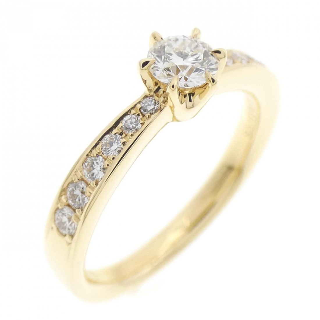 K18YG DIAMOND RING: K18YG Diamond Ring Brand: Unbranded Type/Style: Diamond Ring Material: 18K Yellow Gold, Main Stone Natural Color: Yellow Gold Size: US 5 Accessories: None Accessories Notice: When purchasing