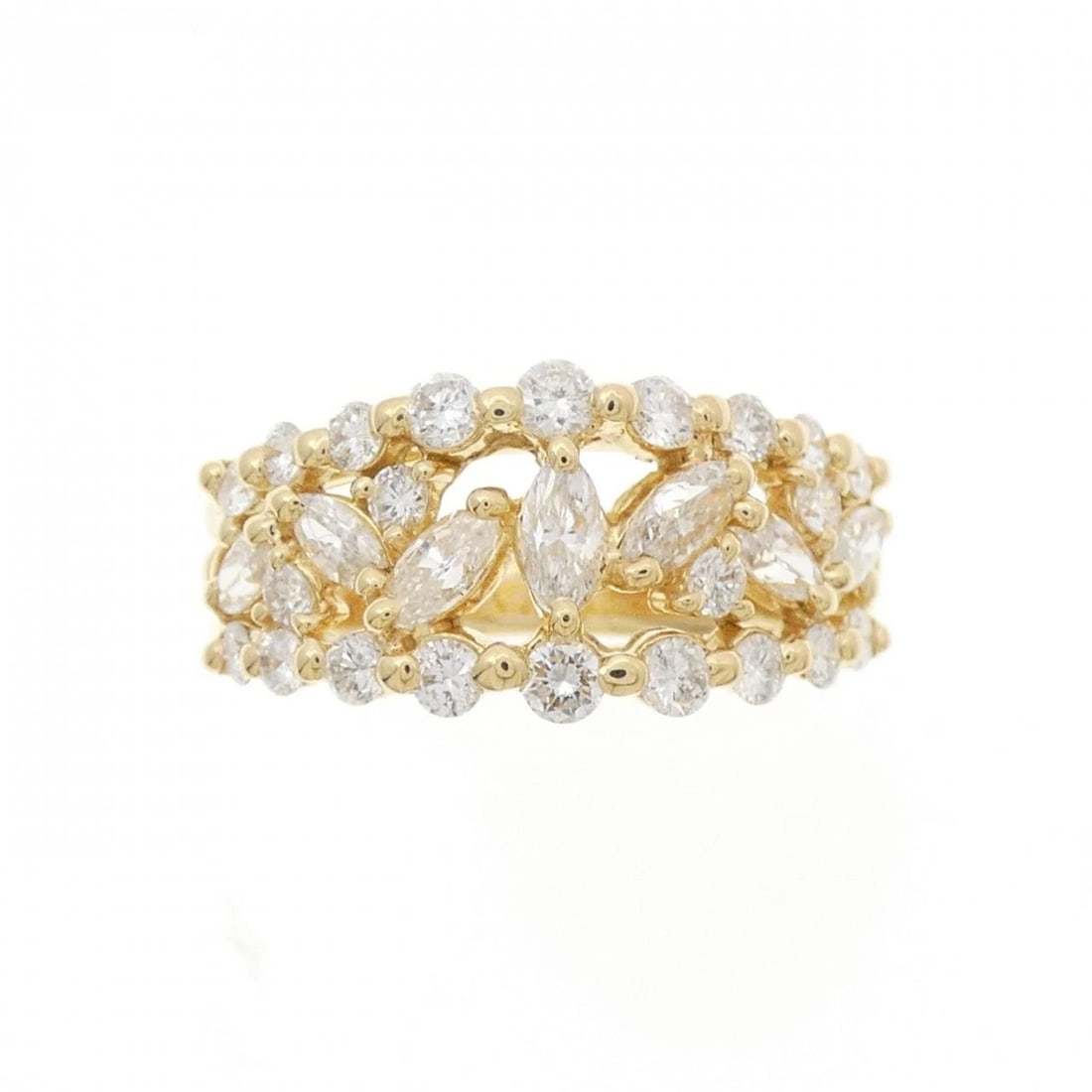 K18YG DIAMOND RING - 2