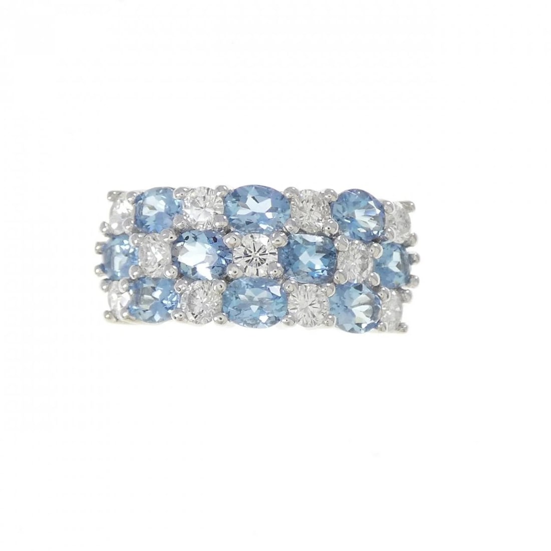 PT900 AQUAMARINE RING: PT900 Aquamarine Ring Brand: Unbranded Type/Style: Aquamarine Ring Material: Platinum900, Main Stone Natural Color: Platinum Size: US 6 1/2 Accessories: None Accessories Notice: When purchasing
