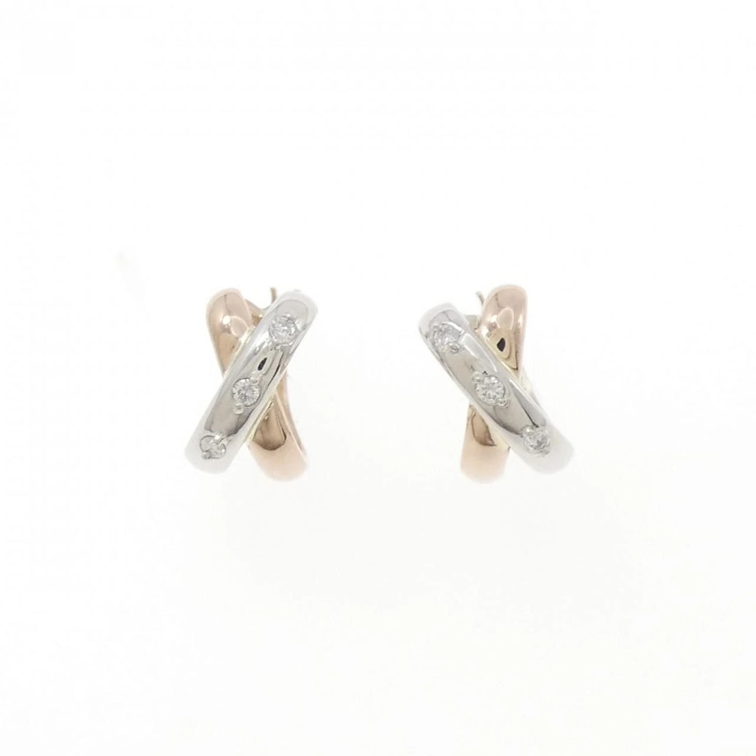 K18PG/PT900/K18YG DIAMOND PIERCE: K18PG/PT900/K18YG Diamond Pierce Brand: Unbranded Type/Style: Diamond Pierce/Earring Material: K18PG/PT900/K18YG, Color: PG,YG,silver Size: Actual Size Approx. height x width: 9.9mm x 6.0mm