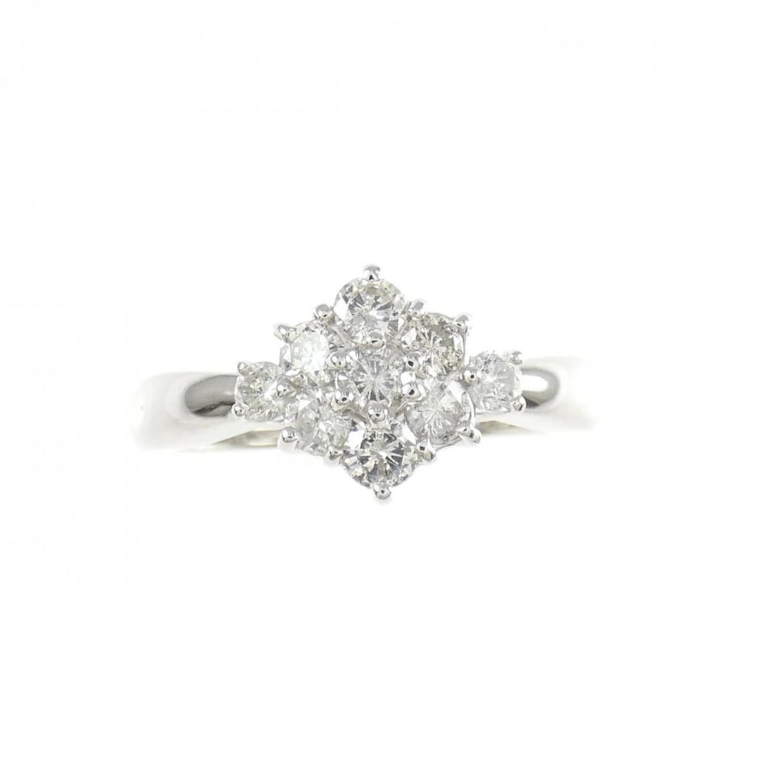 PT900 DIAMOND RING: PT900 Diamond Ring Brand: Unbranded Type/Style: Diamond Ring Material: PT900, Main Stone Natural Color: Silver Size: US 5 1/4 Accessories: None Accessories Notice: When purchasing pre-owned goods,