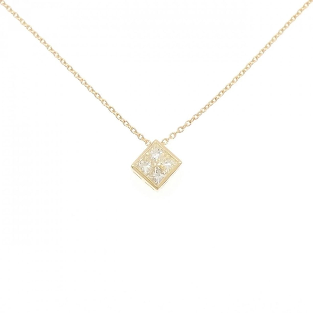 K18YG/750YG DIAMOND NECKLACE: K18YG/750YG Diamond Necklace Brand: Unbranded Type/Style: Diamond Necklace Material: K18YG/750YG, Main Stone Natural Color: Yellow gold Size: 40cm Actual Size Pendant length approx. x width approx.: