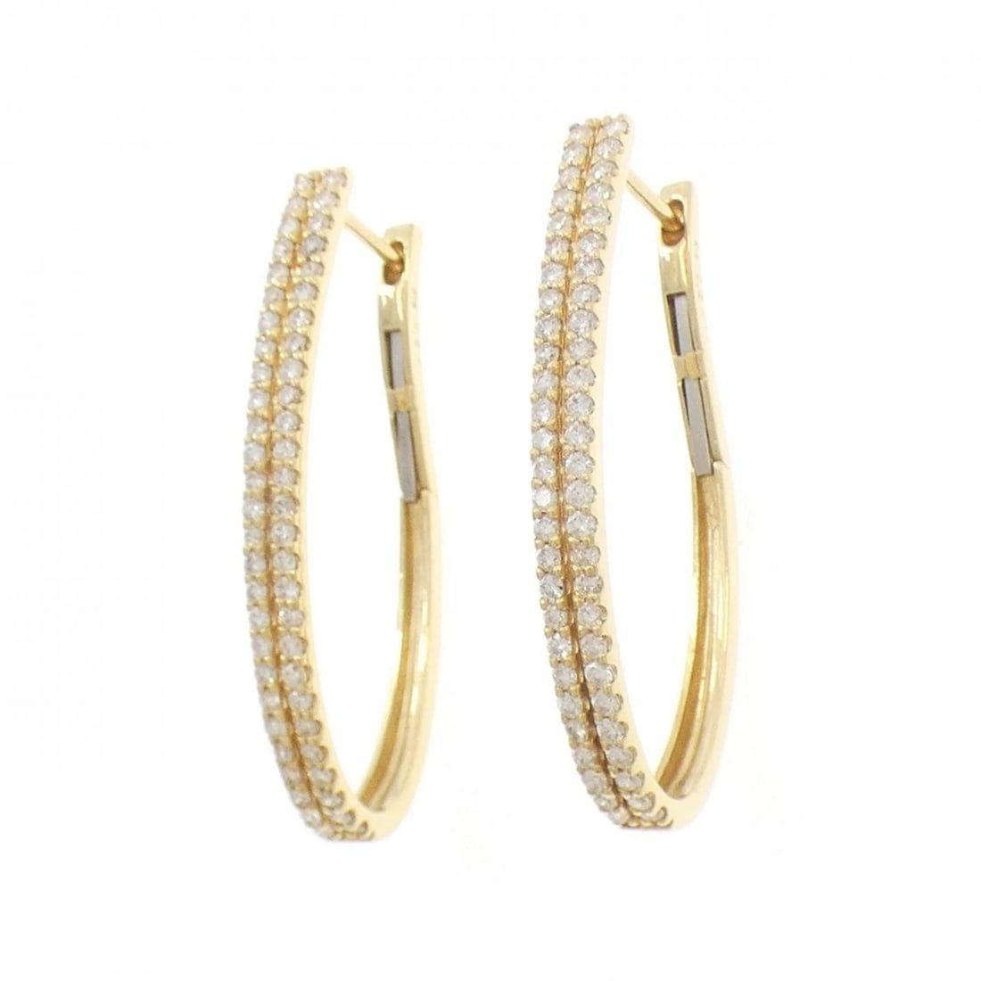K18YG DIAMOND PIERCE: K18YG Diamond Pierce Brand: Unbranded Type/Style: Diamond Pierce/Earring Material: K18 yellow gold, Color: YEllow Gold Size: Actual Size Approx. length x width: 34.5mm x 3.3mm Accessories: None