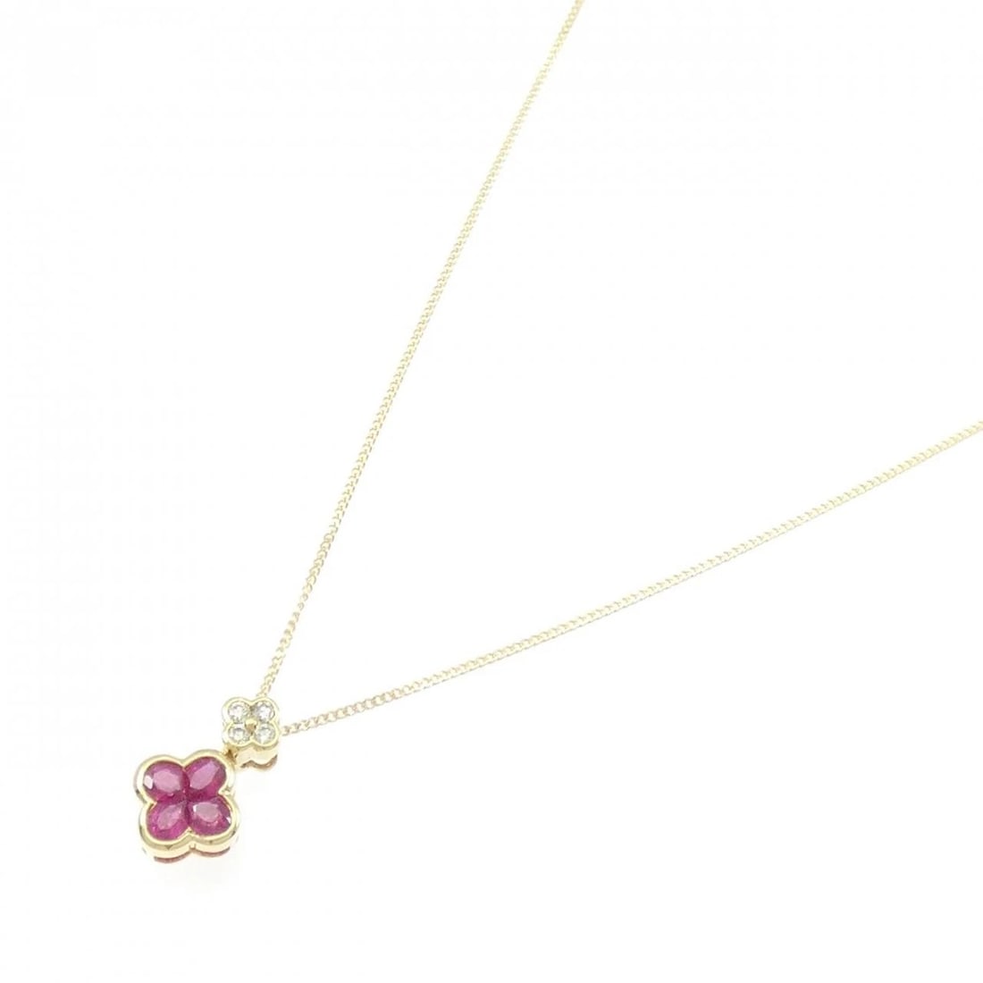 K18YG RUBY NECKLACE - 2