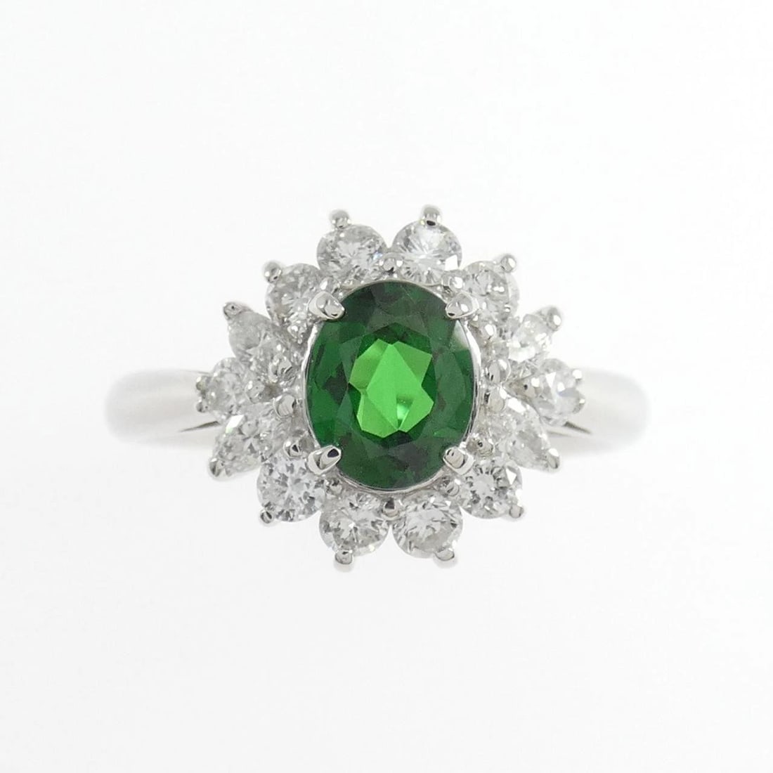 PT900 GREEN GARNET RING - 2