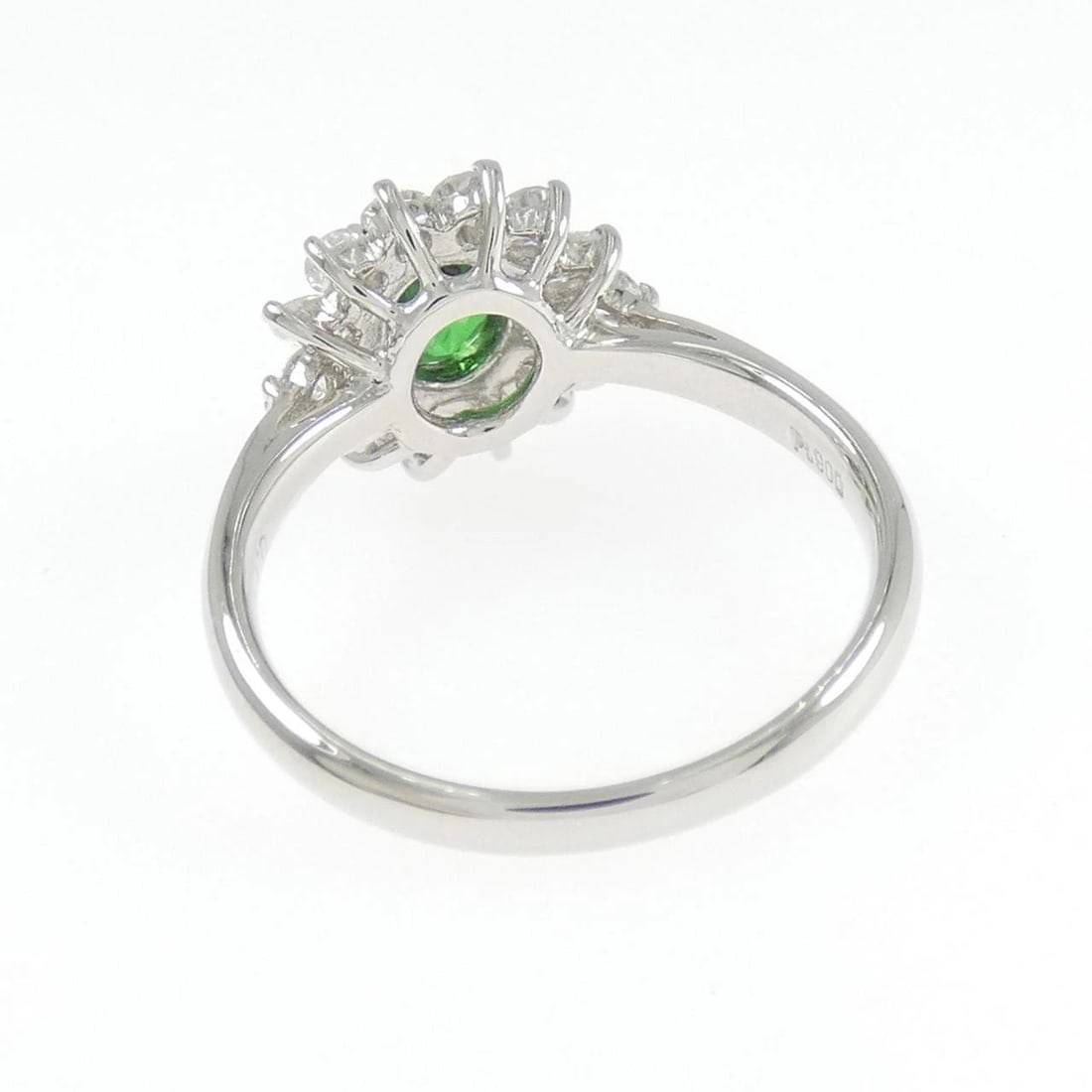 PT900 GREEN GARNET RING - 3