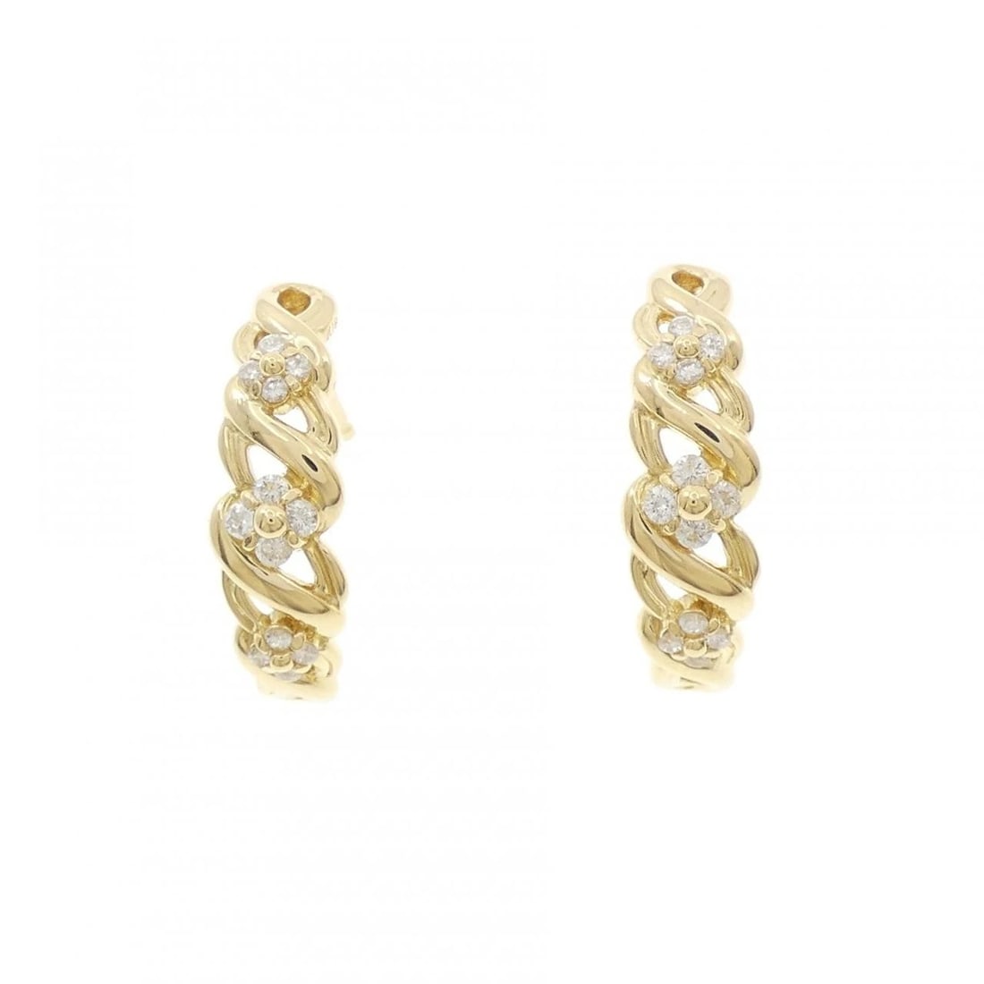 K18YG DIAMOND PIERCE: K18YG Diamond Pierce Brand: Unbranded Type/Style: Diamond Pierce/Earring Material: 18K Yellow Gold, Main Stone Natural Color: Yellow Gold Size: Approximate dimensions: 18.5cm (height) x 6.5cm (width)